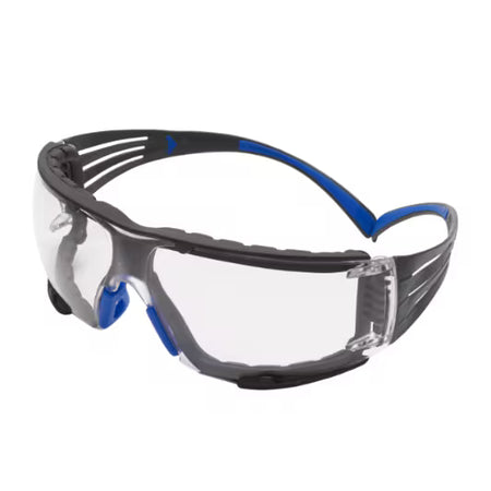 3M™ SecureFit™ 400 Schutzbrille, blau/grauer Rahmen, Schaumstoff, Scotchgard™ Antibeschlag- und kratzfeste Beschichtung (K&N), klare Gläser, SF401SGAF-BLU-F-EU