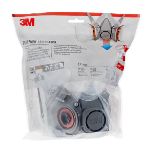 3M™ Atemschutzmaske für Farbspritzarbeiten 6002, A2P2, 1 Set