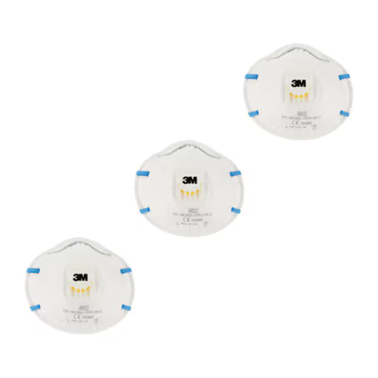 3M™ Cool Flow™ Staubmaske 8822, FFP2 NR D, mit Ventil, 3er-Packung