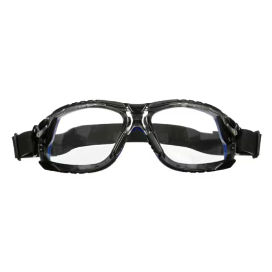 3M™ Solus™ 1000 Schutzbrille, blau/schwarzer Rahmen, Scotchgard™ Anti-Beschlag- und Kratzschutzbeschichtung (K&N), klare Scheiben, TPE-Dichtung und Neoprenband, S1101NSGAF-TSKT-EU, 20/Karton