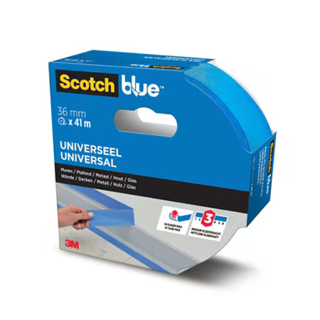 ScotchBlue™ Malerband für verschiedene Oberflächen, 36 mm x 41 m, 1 Rolle/Packung, 100 % PEFC, SGSCH-PEFC-COC-110078