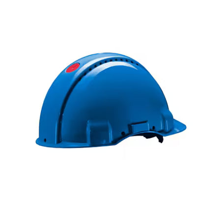 3M™ Schutzhelm, Uvicator, Pinlock, unbelüftet, 440 V dielektrisch, Kunststoff-Schweißband, blau, G3001CUV-BB