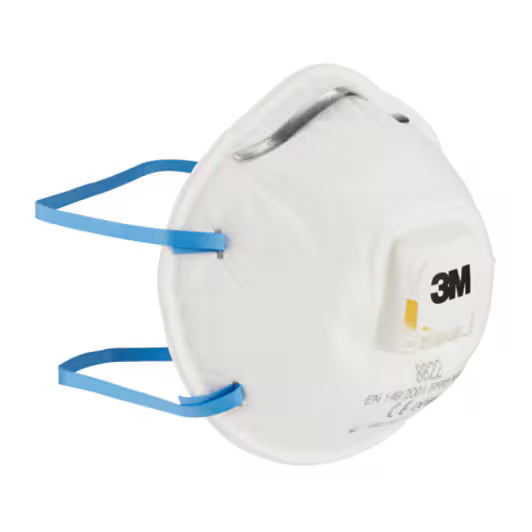 3M™ Atemschutzmaske für Schleifarbeiten 8822, FFP2, mit Ventil, 3 Stück/Packung