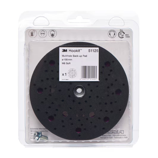 3M™ Hookit™ Multihole Stützteller, 150 mm, M8, 51125