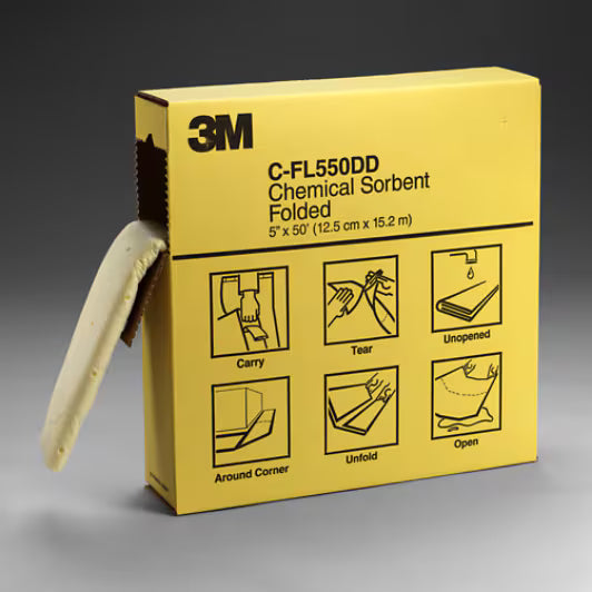 3M™ Chemikalien-Bindemittelrollen 2001, 120 mm x 15.2 m, 3/Karton