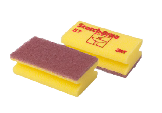 Scotch-Brite™ Scheuerschwämme für empfindliche Oberflächen 57, Gelb, 70 mm x 130 mm, 10/Pack
