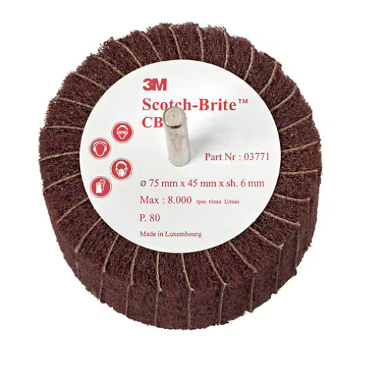 Scotch-Brite™ Combi-Lamellenbürste CB-ZS, 75 mm x 45 mm x 6 mm, P180