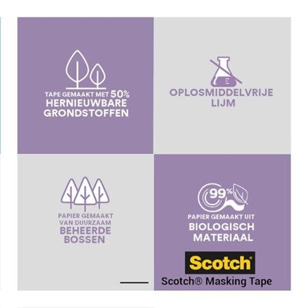 Scotch® Abdeckband für empfindliche Oberflächen, 24 mm x 41 m, 1 Rolle/Packung, 100 % PEFC SGSCH-PEFC-COC-110078