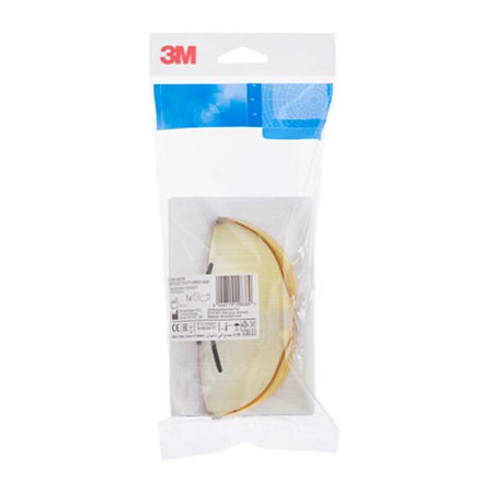 3M™ Metaliks™ Schutzbrille, Metallgestell, kratzfest/beschlagfrei, bernsteinfarbene Gläser, 71461-00002