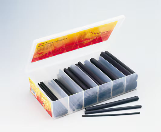 3M™ GTI Warmschrumpfschlauch-Sortiment, Schwarz, 1,6 - 19 mm, 150 mm