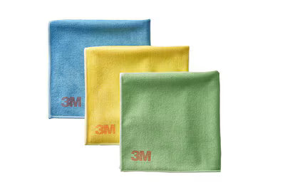 Scotch-Brite™ Hochleistungs-Mikrofasertuch 2011, gemischte Farben, 360 mm x 360 mm, 3 Stück/Packung, 10 Packungen/Karton