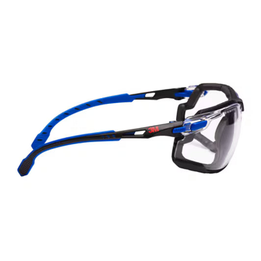 3M™ Solus™ 1000 Schutzbrille, blau/schwarzer Rahmen, Scotchgard™ Anti-Beschlag und kratzfeste Beschichtung (K&N), klare Scheiben, Schaumstoffdichtung und Kopfband, S1101SGAFKT-EU, 20/Karton