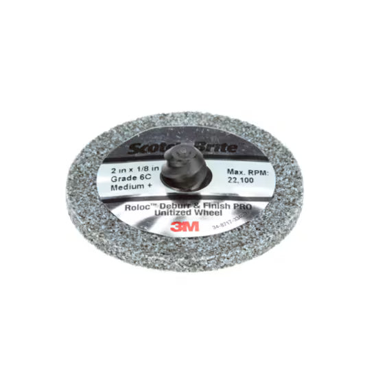 Scotch-Brite™ Roloc™ Entgrat- und Finisher-Einheitsscheibe PRO DP-UR, 50 mm x 3,2 mm, ohne Bohrung, 6C MED+