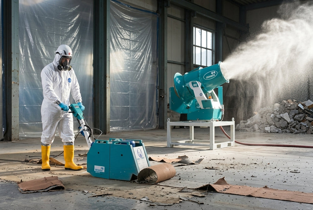 Asgro materieel en veiligheidsuitrusting in actie op sanerings- en sloopwerkplek