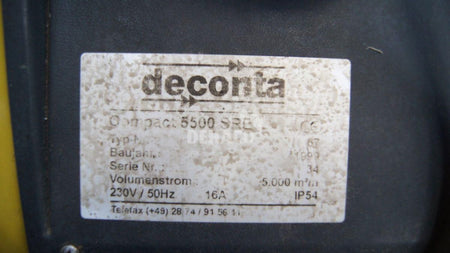 Anlass: Deconta Compact 5500 Unterdruckmaschine