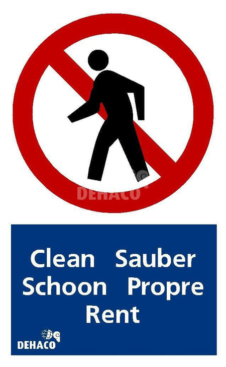 Aufkleber „Sauberer Raum“ 190x310 mm