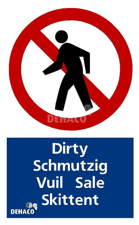 Aufkleber „Schmutzbereich“ 190x310 mm