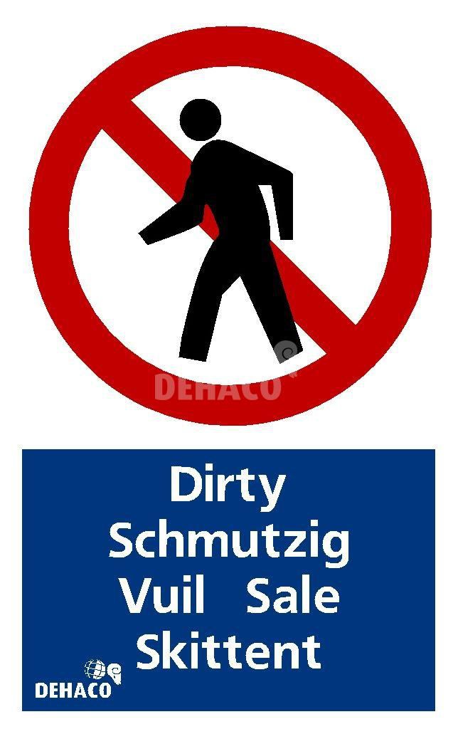 Aufkleber „Schmutzbereich“ 190x310 mm
