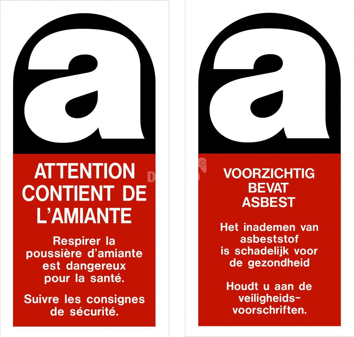 Aufkleber „Asbest“ 100x200 mm pro 100 Stück